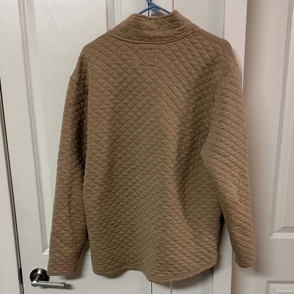 St. John's Bay Men's Brown Quilted Zip-Up Sweater - Picture 3 of 3